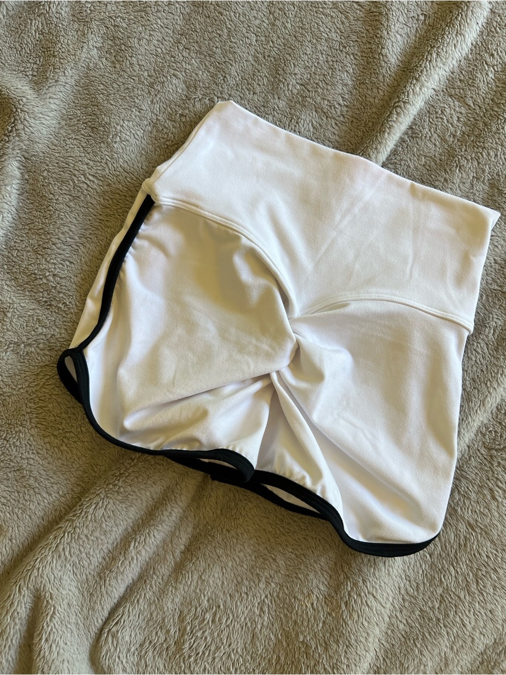 Bombshell Sportswear White Power Line Shorts XS - Picture 3 of 5